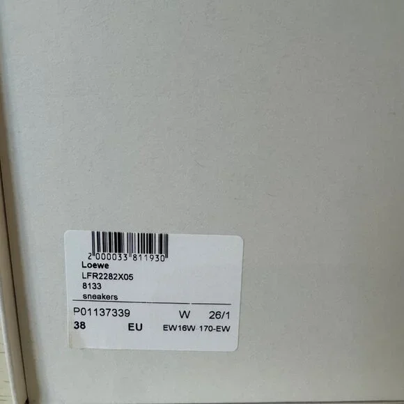 Loewe Flow Runner 2.0 Sneakers Gold Black Suede Nylon EU 38 US 8 LFR2282X05 - Picture 14 of 15